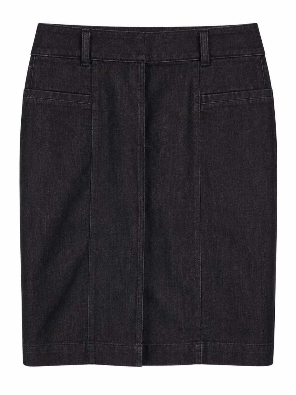 Kenneth Cole Black Denim Pencil Skirt